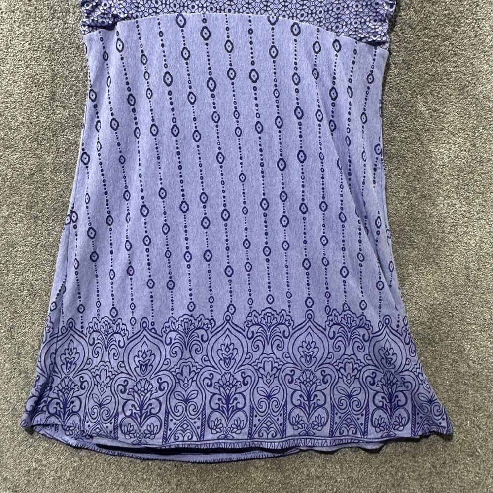 Athleta Dhara Dress Women 1X Burnout Printed V Neck Cap Sleeve Boho Athleisure - Picture 12 of 12